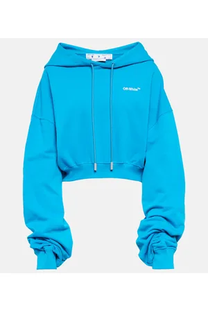 OFF-WHITE Cropped cotton hoodie