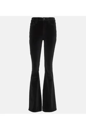 Frame Le High Flare Velveteen velvet flared pants