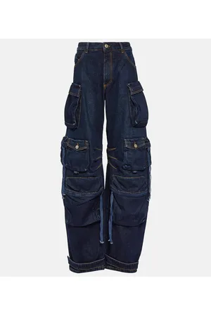 The Attico Fern denim cargo pants