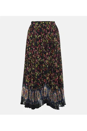 Etro High-rise pleated midi skirt