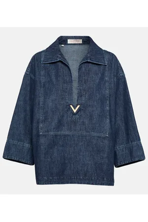 VALENTINO Chambray denim top