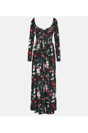 Paco rabanne Floral corset maxi dress