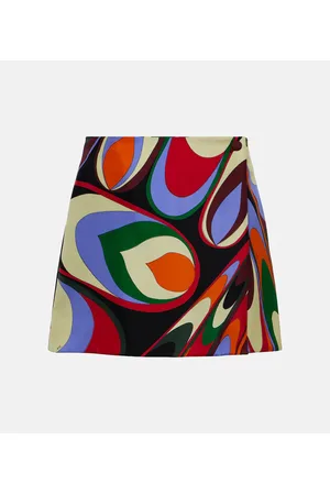 Puccini Onde silk twill miniskirt