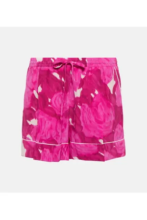 VALENTINO Floral silk shorts