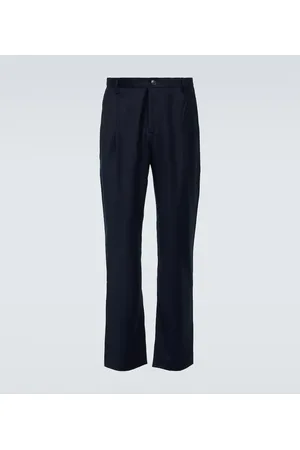 Sunspel Pleated wool flannel straight pants