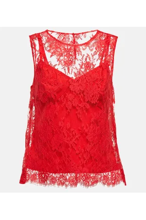 Dolce & Gabbana Floral Chantilly lace top