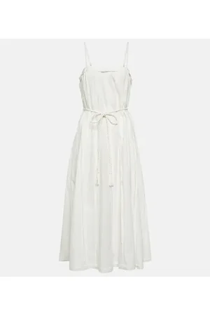 ULLA JOHNSON Leela cotton poplin midi dress