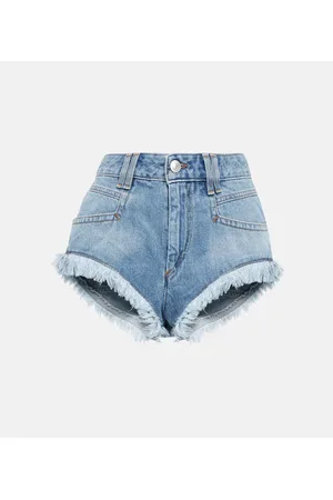 Marant Etoile Eneidao fringe-trimmed denim shorts