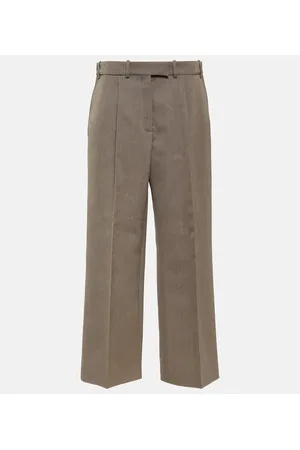 The Row Roan wool and silk wide-leg pants