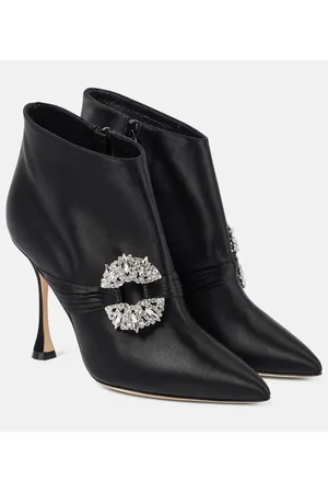 Manolo Blahnik Prabina 105 embellished ankle boots