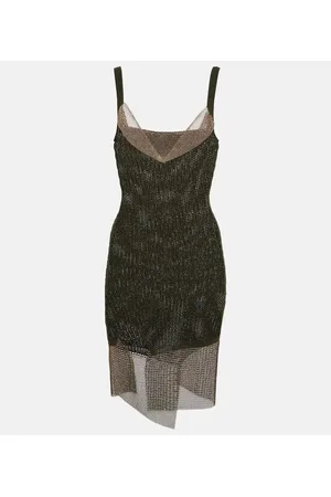 AYA MUSE Mesome mesh-trimmed minidress