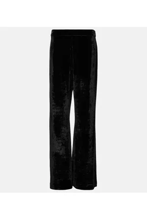 Jil Sander High-rise velvet wide-leg pants