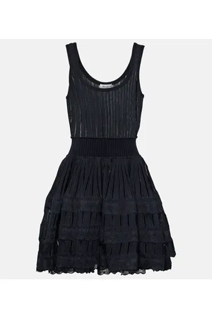 Alaïa AlaÃ¯a Ribbed-knit minidress