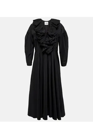 Jil Sander Ruffle-trimmed midi dress