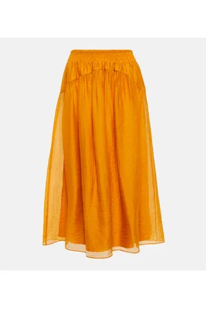 Vince High-rise midi skirt