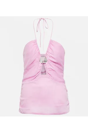 Isabel Marant Becki printed cotton and silk top