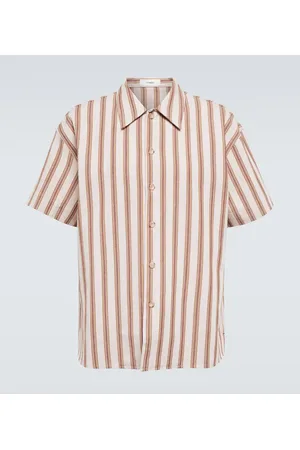 COMMAS Striped cotton and linen shirt