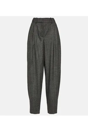 Stella McCartney Pinstriped wool wide-leg pants