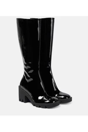 Burberry Stride patent leather knee-high boots