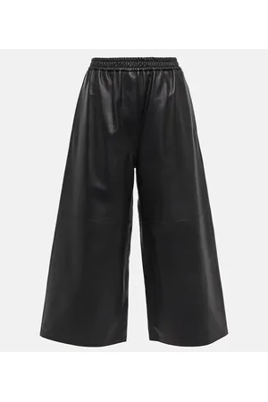 Loewe Leather cropped pants