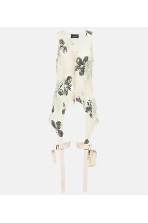 Simone Rocha Sequined zip-up tulle top