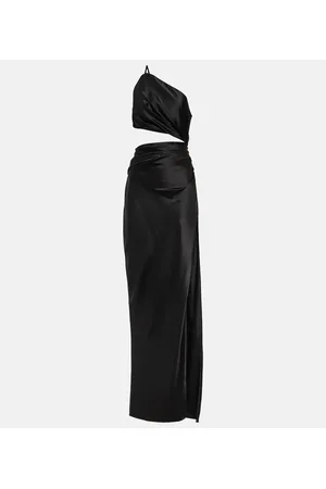 The Sei One-shoulder cutout silk gown