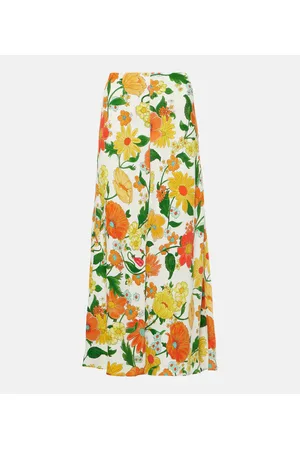 Stella McCartney Floral cady maxi skirt