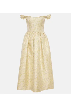 Markarian Off-shoulder embroidered midi dress