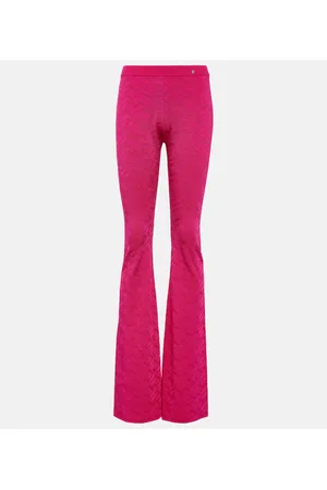 VERSACE La Greca high-rise flared pants