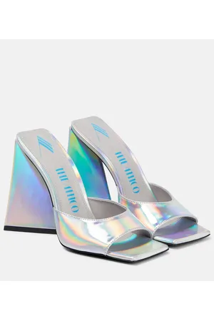 The Attico Devon metallic leather mules