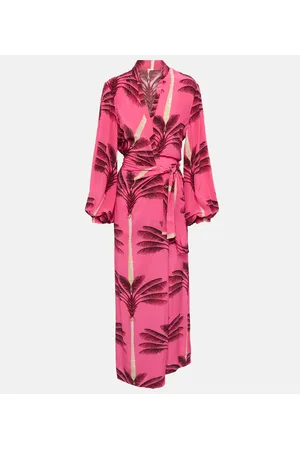 JOHANNA ORTIZ Printed silk crÃªpe de chine wrap dress