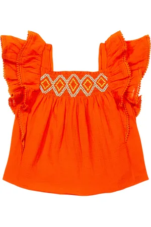 Ralph Lauren Ruffle-trimmed cotton top