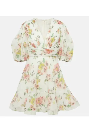 ZIMMERMANN Floral pleated minidress