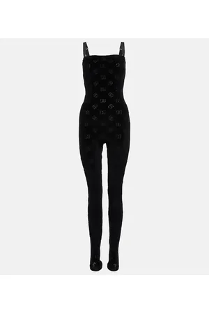 Dolce & Gabbana Logo cotton and silk jumpsuit