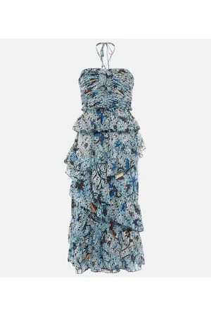 ULLA JOHNSON Simona printed cotton-blend midi dress