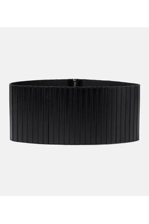 Alaïa AlaÃ¯a Striped corset leather belt