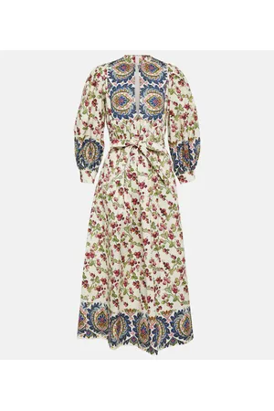 Etro Printed cotton-blend midi dress