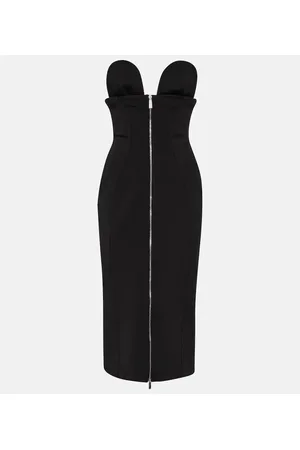 OFF-WHITE Strapless midi dress