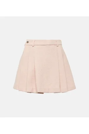 The Mannei Bran pleated wool-blend miniskirt