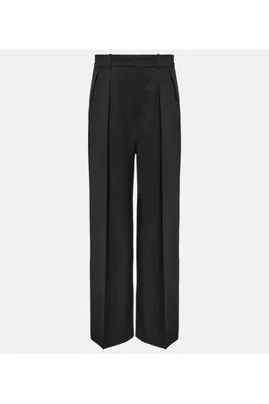 WARDROBE.NYC Pleated virgin wool wide-leg pants