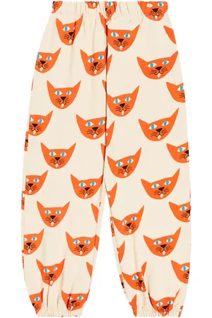 Jelly Mallow Cat cotton jersey sweatpants