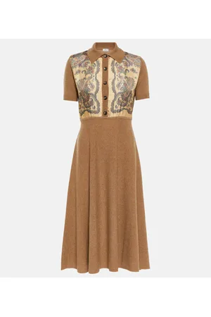 Etro Cashmere, wool, and silk midi dress