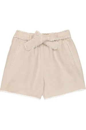 Chloé ChloÃ© Kids Embroidered linen and cotton shorts