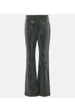 ROTATE Sequined straight jeans