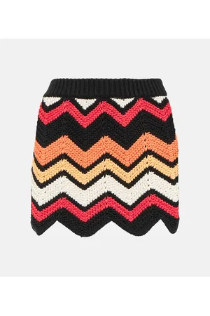 Alanui Kaleidoscopic cotton-blend miniskirt