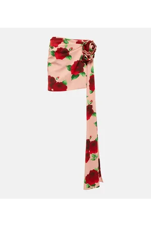 MAGDA BUTRYM Floral jersey sash miniskirt