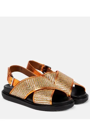 Marni Fussbett leather-trimmed sandals