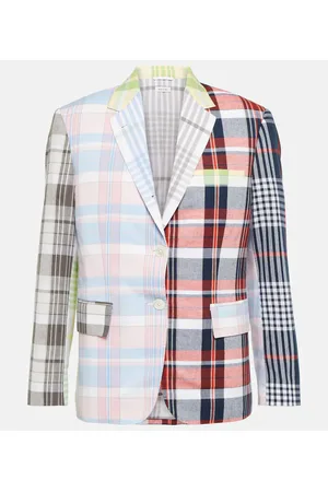 Thom Browne Patchwork cotton blazer