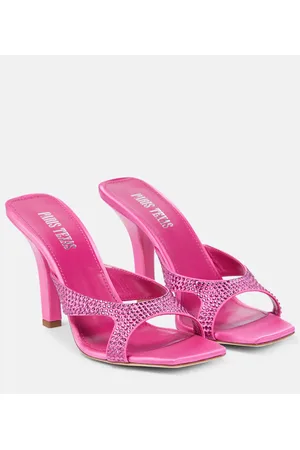 PARIS TEXAS Kate embellished satin mules