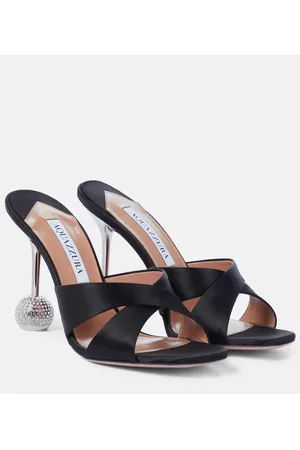 Aquazzura Yes Darling 95 satin sandals